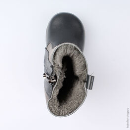 162058-41 Сапожки для мальчики серый фото №4