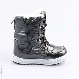 464920-41 Мембранные сапожки для девочки серый фото №2