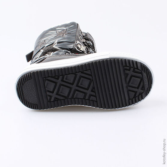 464920-41 Мембранные сапожки для девочки серый фото №3