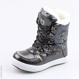 464920-41 Мембранные сапожки для девочки серый