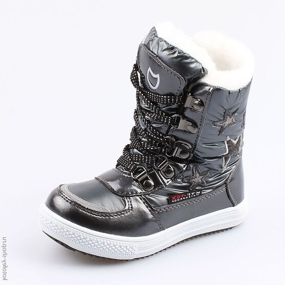 464920-41 Мембранные сапожки для девочки серый