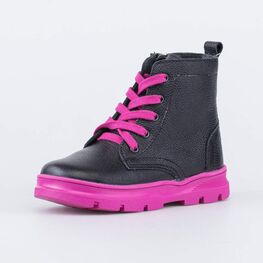 352379-22 Ботинки для девочки для девочки черный