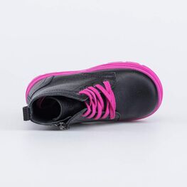 352379-22 Ботинки для девочки для девочки черный фото №4