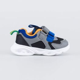 144195-71 Кроссовки с LED-подсветкой на подошве для мальчики сер-цве фото №2