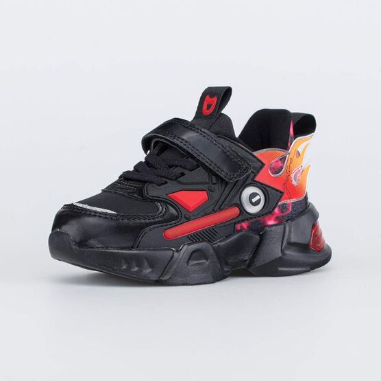 344375-72 Кроссовки c LED-подсветкой для мальчики черно-красный