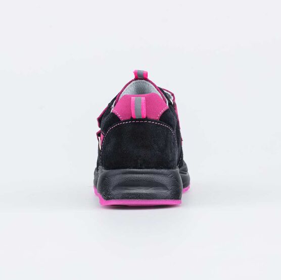 332145-22 Полуботинки на липучках для девочки черный фото №5