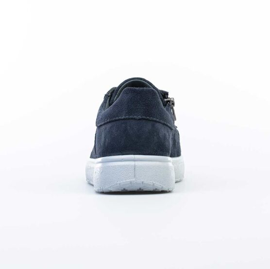 532263-25 Синие кожаные полуботинки из велюра для мальчики синий фото №5