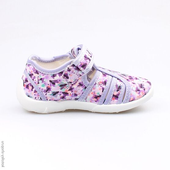 421017-12 Босоножки текстильные для девочки сир-цве фото №2