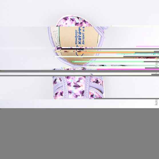 421017-12 Босоножки текстильные для девочки сир-цве фото №4