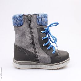 362084-52 Сапожки для мальчики серый фото №2