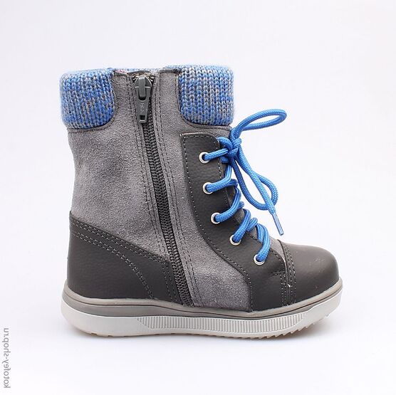 362084-52 Сапожки для мальчики серый фото №2