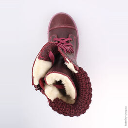 552099-41 Сапожки для девочки бордовый фото №4