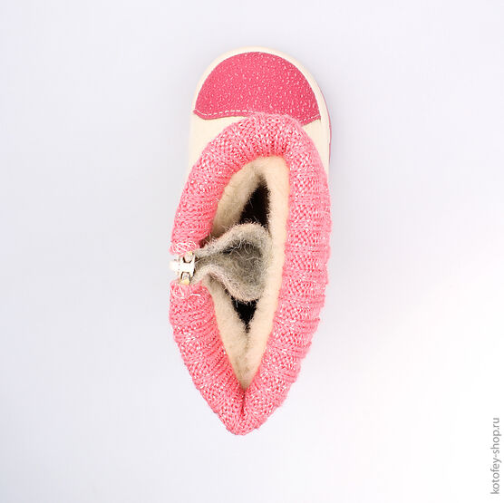 267055-43 Валенки для девочки белый фото №4