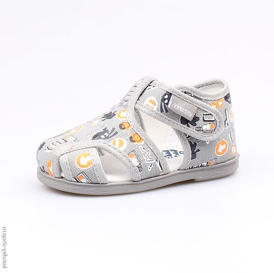 021003-72 Сандалии текстильные для мальчики серый