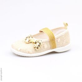 131070-11 Текстильная обувь для девочки золотой