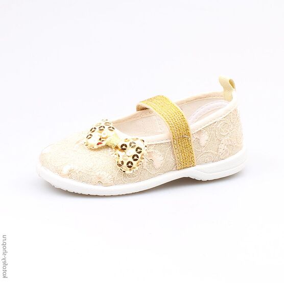 131070-11 Текстильная обувь для девочки золотой