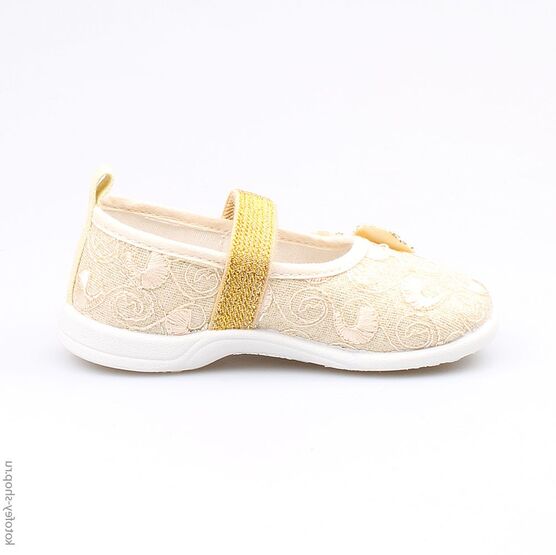 131070-11 Текстильная обувь для девочки золотой фото №2