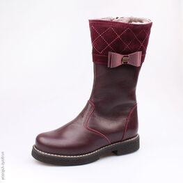 662130-52 Сапожки для девочки бордовый