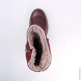 662130-52 Сапожки для девочки бордовый фото №4