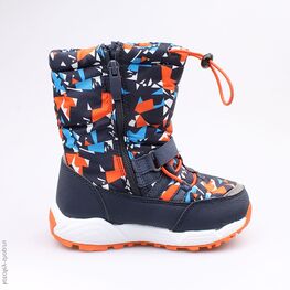 464916-42 Мембранные сапожки для мальчики син-ора фото №2