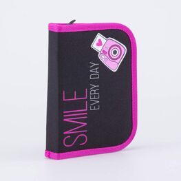 02804381-40 Школьный набор Рюкзак Мешок Пенал КК для девочки черный + розовый фото №4