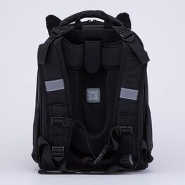 02804382-40 Рюкзак школьный Котик КК для девочки черный + белый фото №3