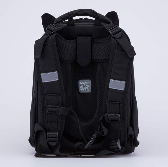 02804382-40 Рюкзак школьный Котик КК для девочки черный + белый фото №3