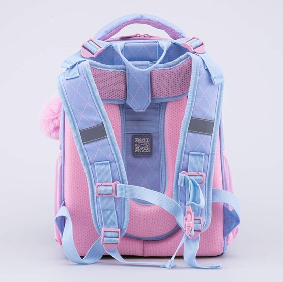 02804384-40 Рюкзак школьный Корги КК для девочки розовый + голубой фото №3
