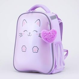 02804385-40 Рюкзак школьный Котик-улыбашка КК для девочки розовый фото №2