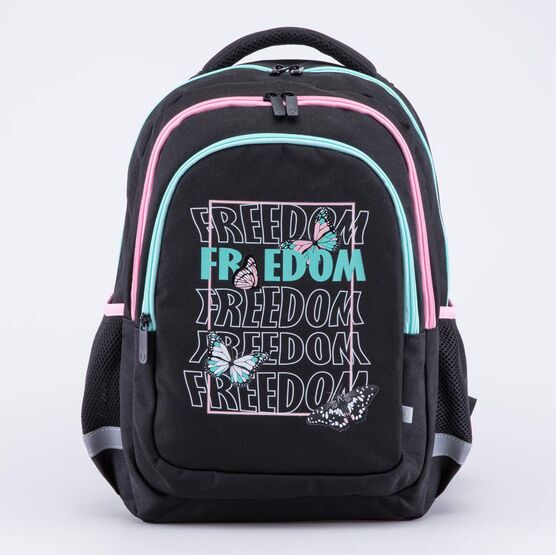 02804387-40 Рюкзак школьный черный для девочки черный