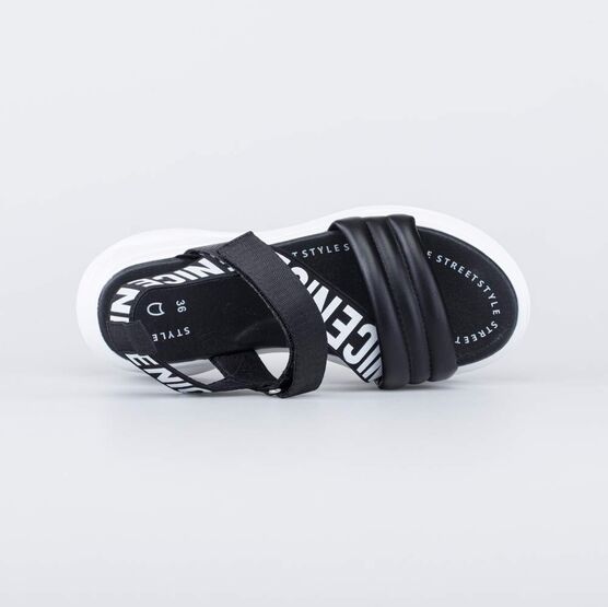 724038-21 Босоножки на массивной подошве для девочки черный фото №4