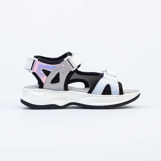 624016-21 Босоножки для девочки бел-чер фото №2