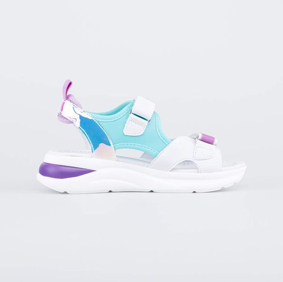 624025-22 Босоножки для девочки бел-цве фото №2