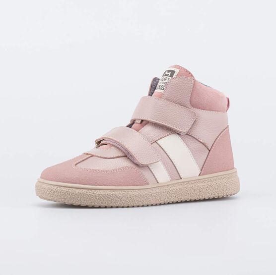 552355-32 Утепленные кожаные ботинки для девочки для девочки розовый