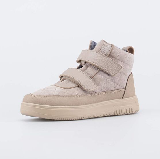 552356-31 Кожаные ботинки на байке для девочки для девочки бежевый