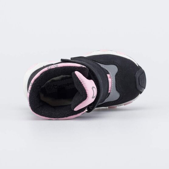 254833-41 Светоотражающие мембранные ботинки Медвежата для девочки розовый + черный фото №4