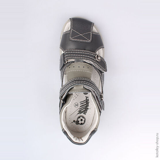522089-22 Сандалии для мальчики серый фото №4