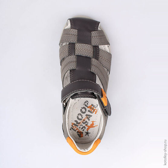 522090-21 Сандалии для мальчики сер-ора фото №4
