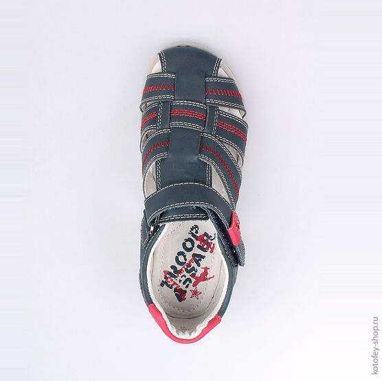 522090-22 Сандалии для мальчики син-кра фото №4