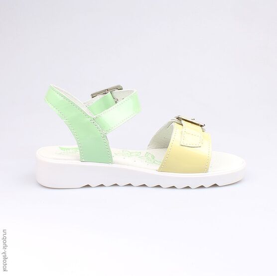 522092-21 Босоножки для девочки жел-сал фото №2