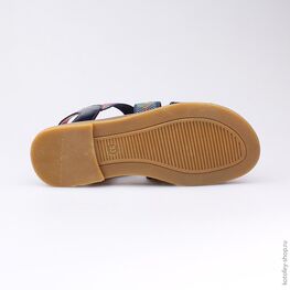 524017-21 Босоножки для девочки светло-синий фото №3