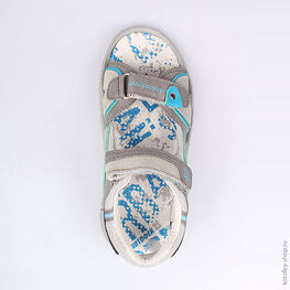 524019-22 Сандалии для мальчики сер-гол фото №4