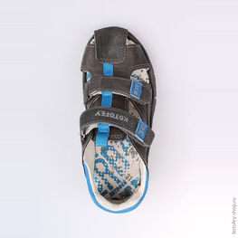 524020-21 Сандалии для мальчики сер-гол фото №4