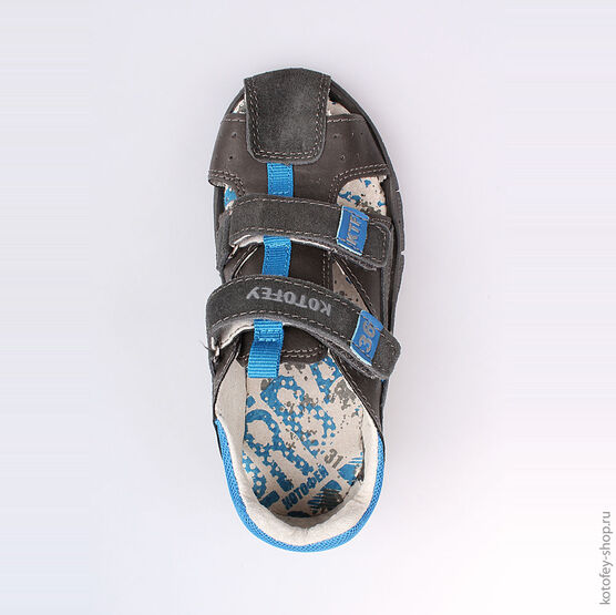 524020-21 Сандалии для мальчики сер-гол фото №4