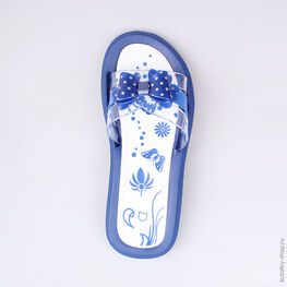 525016-02 Пляжная обувь синяя для девочки светло-синий фото №4