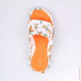 525022-01 Пляжная обувь оранжевая для девочки оранжевый фото №4