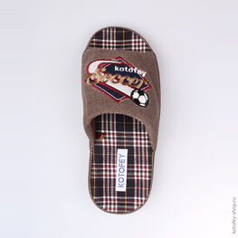 531021-11 Тапочки коричневые для мальчики коричневый фото №4