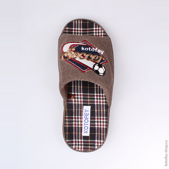 531021-11 Тапочки коричневые для мальчики коричневый фото №4