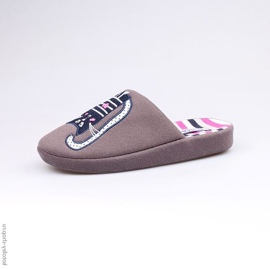 531028-11 Тапочки серые для девочки серый