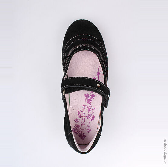 532129-24 Туфли для девочки черный фото №4